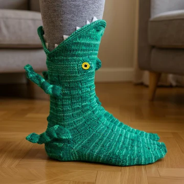 Catherine - Crocodile Print Socks