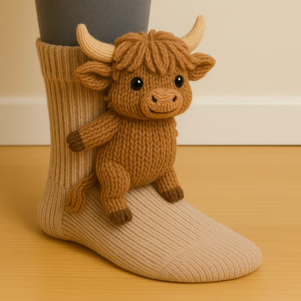 Lydie - Socks with Cow Print Design
