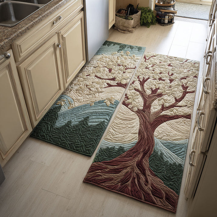 Veerle Decorative Kitchen Mat with Branch Design