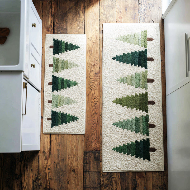 Geertje - Christmas Kitchen Mat Featuring Pine and Lights