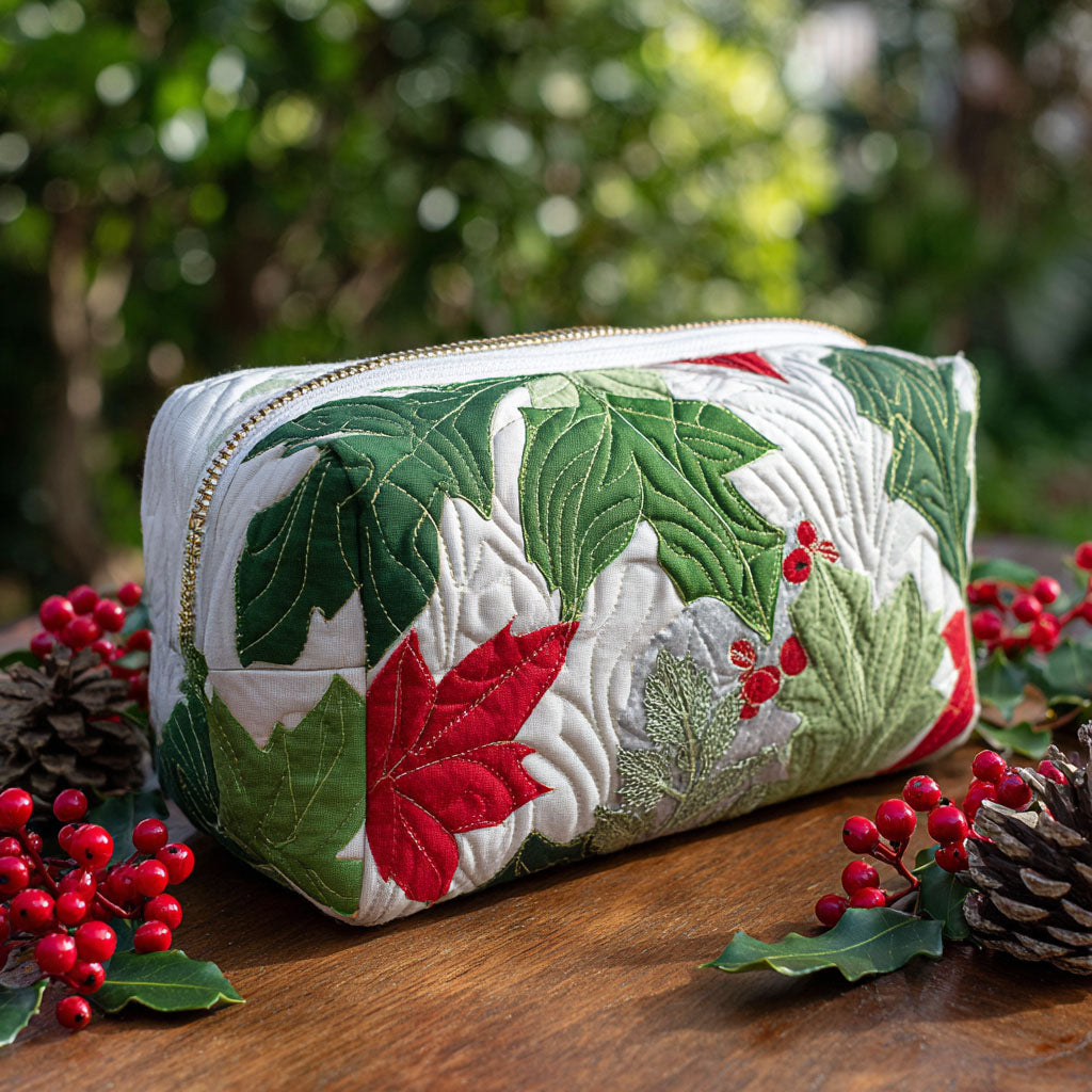 Bregje - Christmas Green Quilted Toiletry Bag