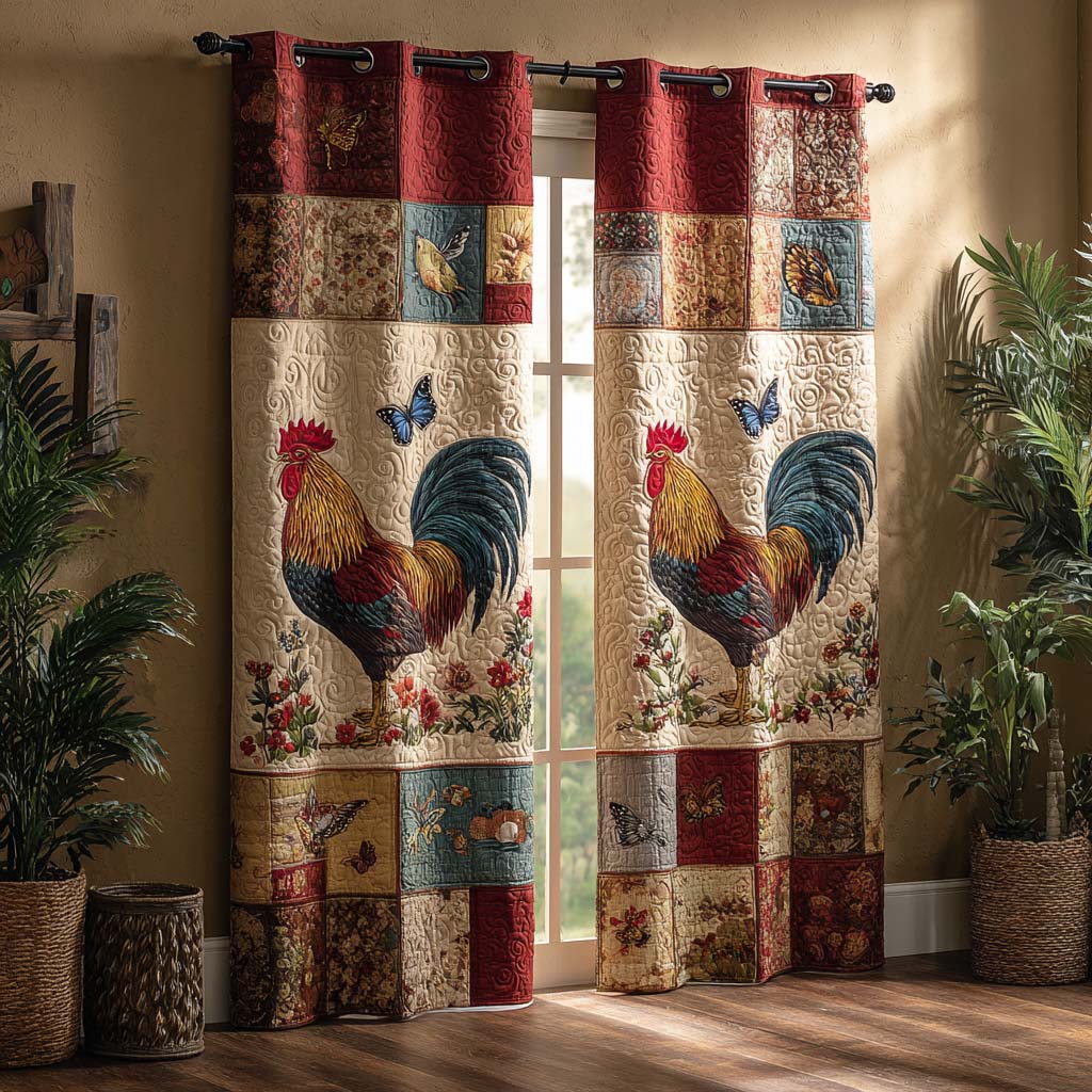 Jasmijn - Farm Hens Quilted Curtains