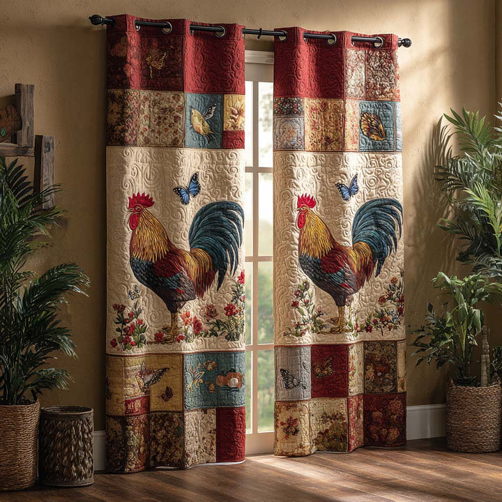 Jasmijn - Farm Hens Quilted Curtains