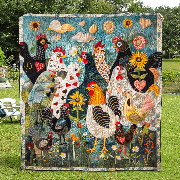Nathalie - Garden Feathered Quilted Blanket