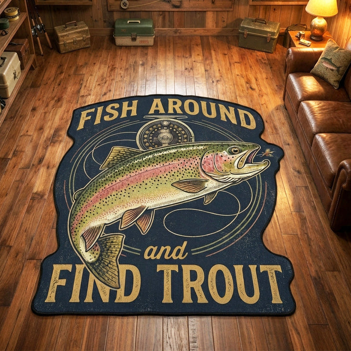 Fleur - Customizable Trout-Shaped Decorative Floor Rug