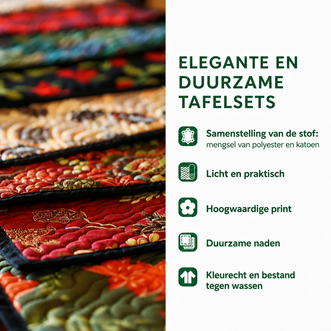 Eline - Chicken-Patterned Quilted Placemat