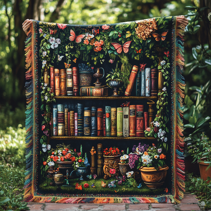 Norah - Floral Quilted Blanket for Library Use