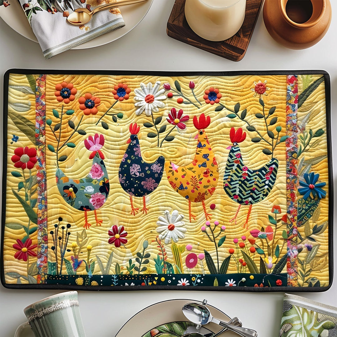 Zoë - Chicken Quilted Placemat
