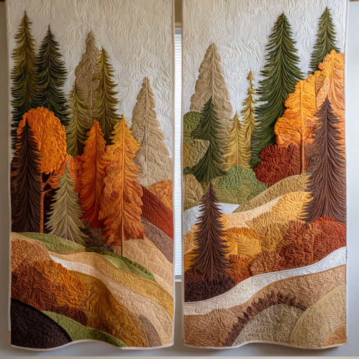 Trijntje - Forest Landscape Quilted Curtains
