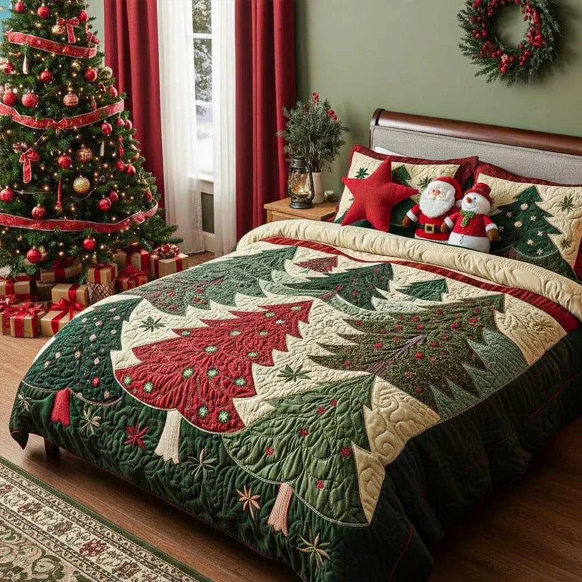 Forest of Joy 3-Piece Stitched Duvet Cover Set