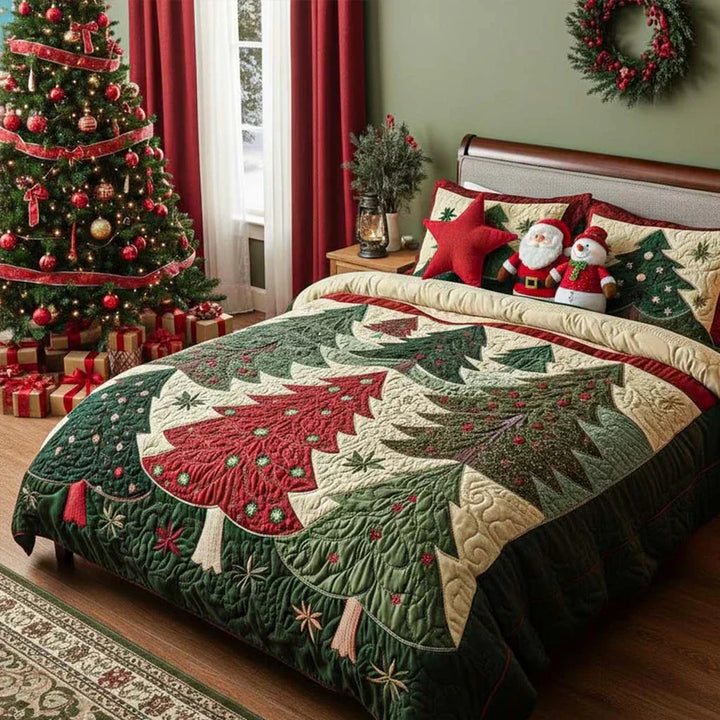 Forest of Joy 3-Piece Stitched Duvet Cover Set