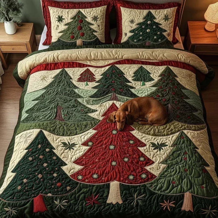 Forest of Joy 3-Piece Stitched Duvet Cover Set