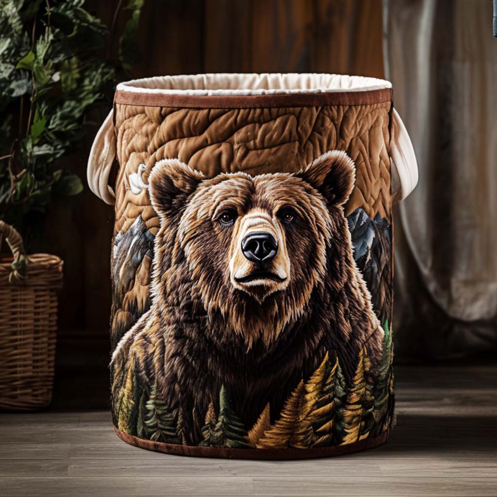 Bear's Woodland Adventure Padded Laundry Basket