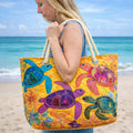 Handmade Beach Bag | Coral Turtle Dreams