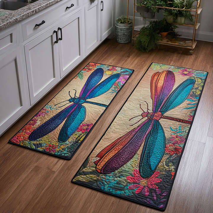Dragonfly Kitchen Mat by Lisa
