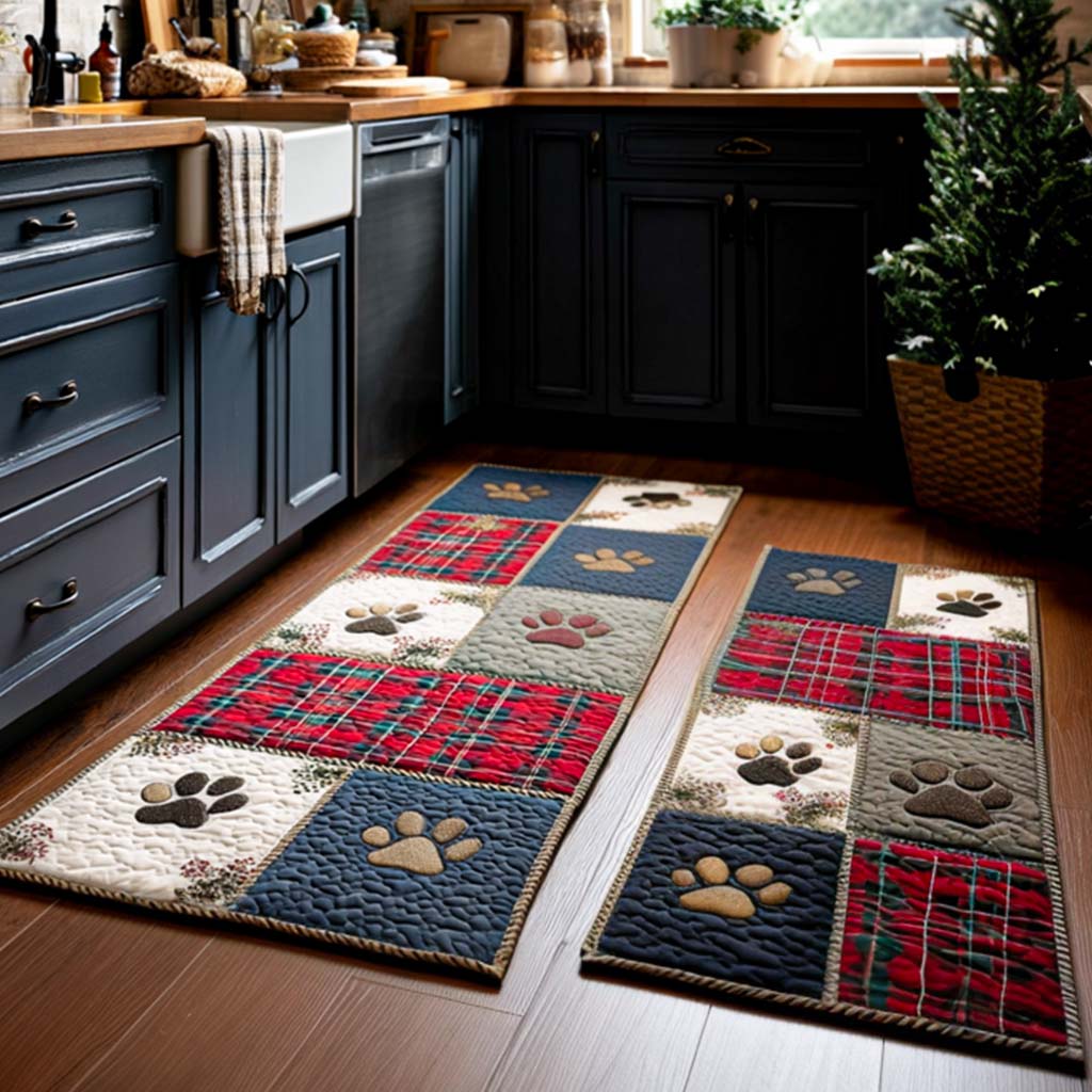 Hilde - Paw Print Kitchen Mat