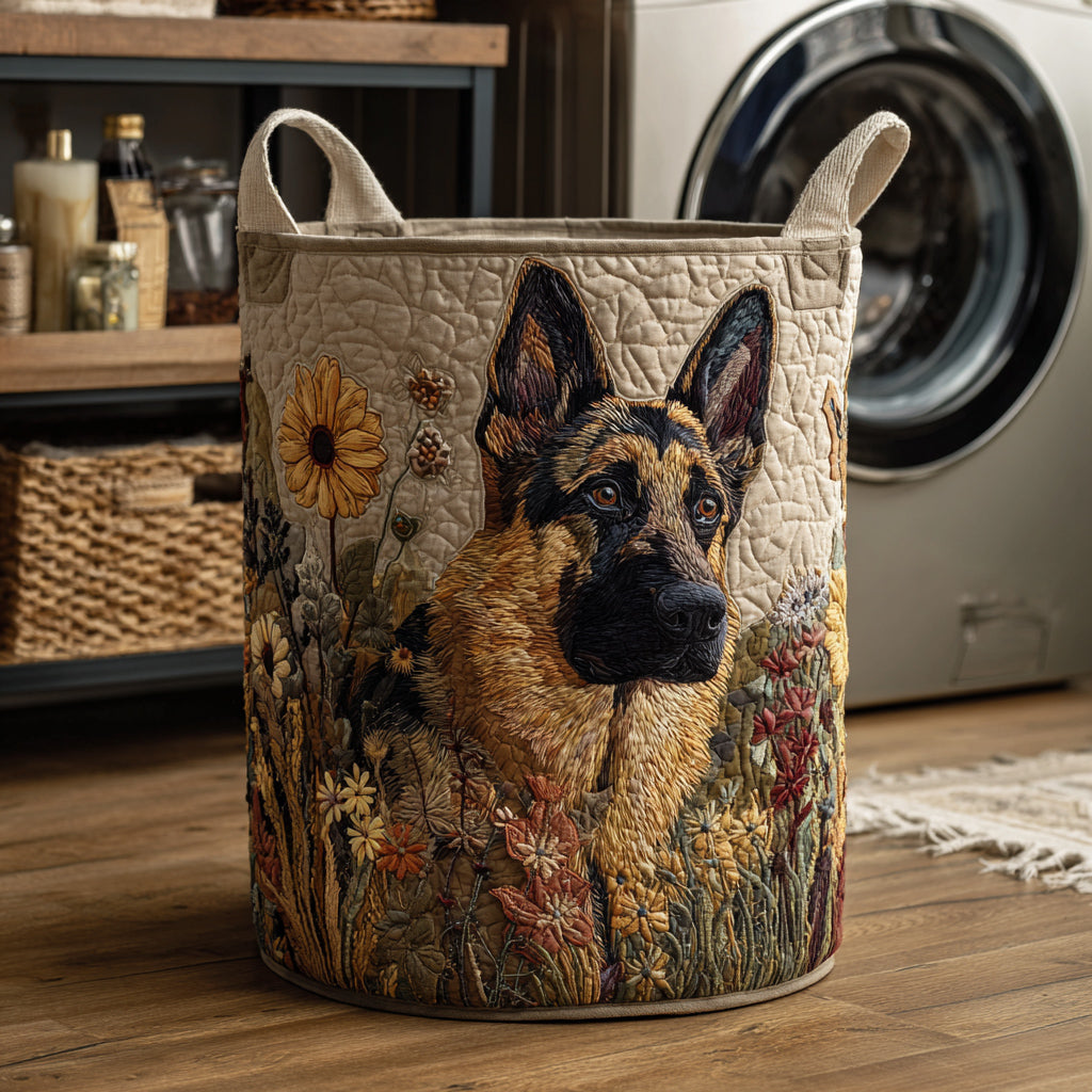 German Shepherd Fabric Laundry Hamper