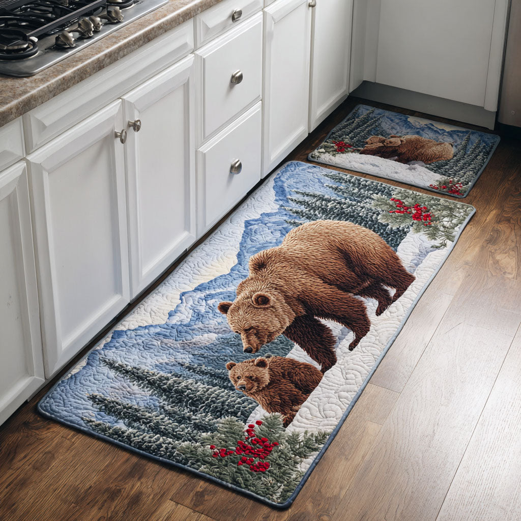 Quirien Gold Bear Kitchen Mat