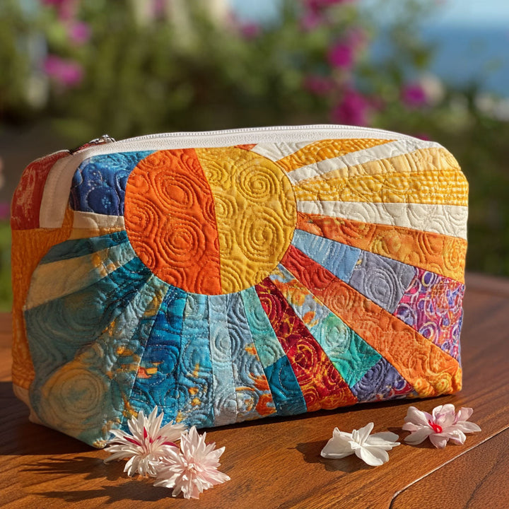 Klaasje - Colorful Retro Print Quilted Toiletry Bag