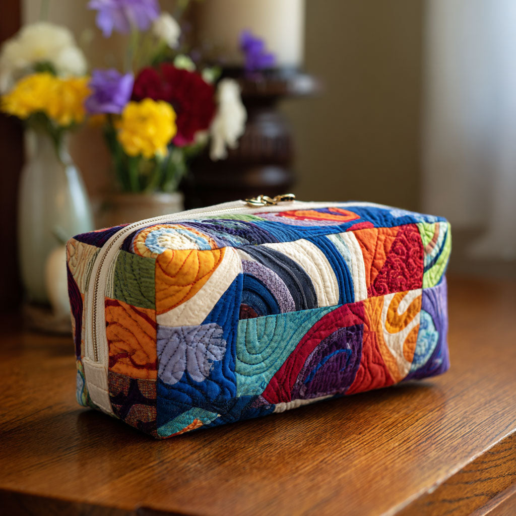 Greetje - Retro Waves Quilted Toiletry Bag