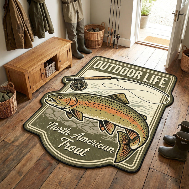 Nina - Custom Trout-Shaped Decorative Area Rug