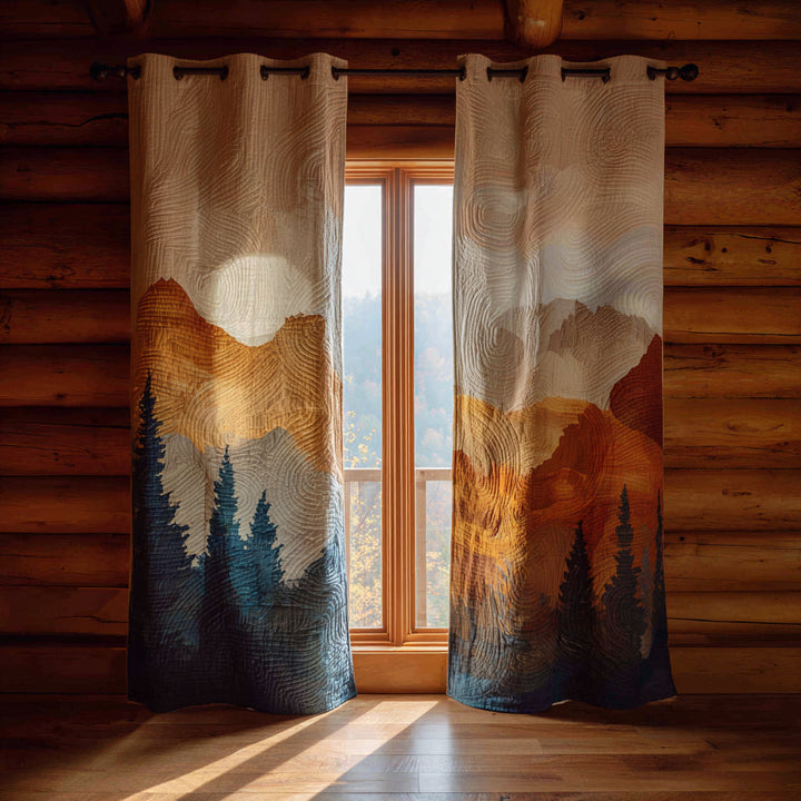 Trijntje - Forest Landscape Quilted Curtains
