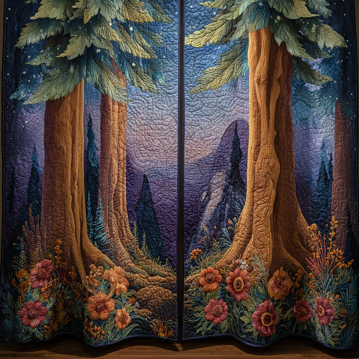 Trijntje - Forest Landscape Quilted Curtains