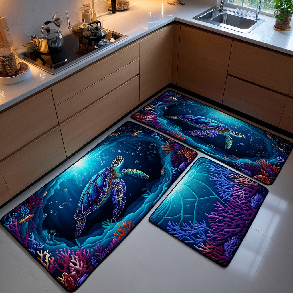 Fleur Coral Reef Kitchen Mat