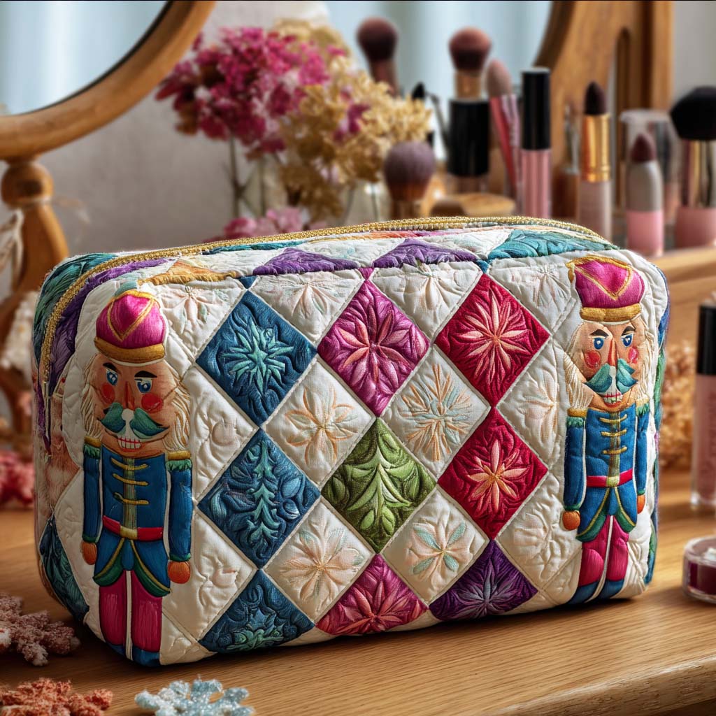 Ellen - Christmas Soldier Quilted Toiletry Bag
