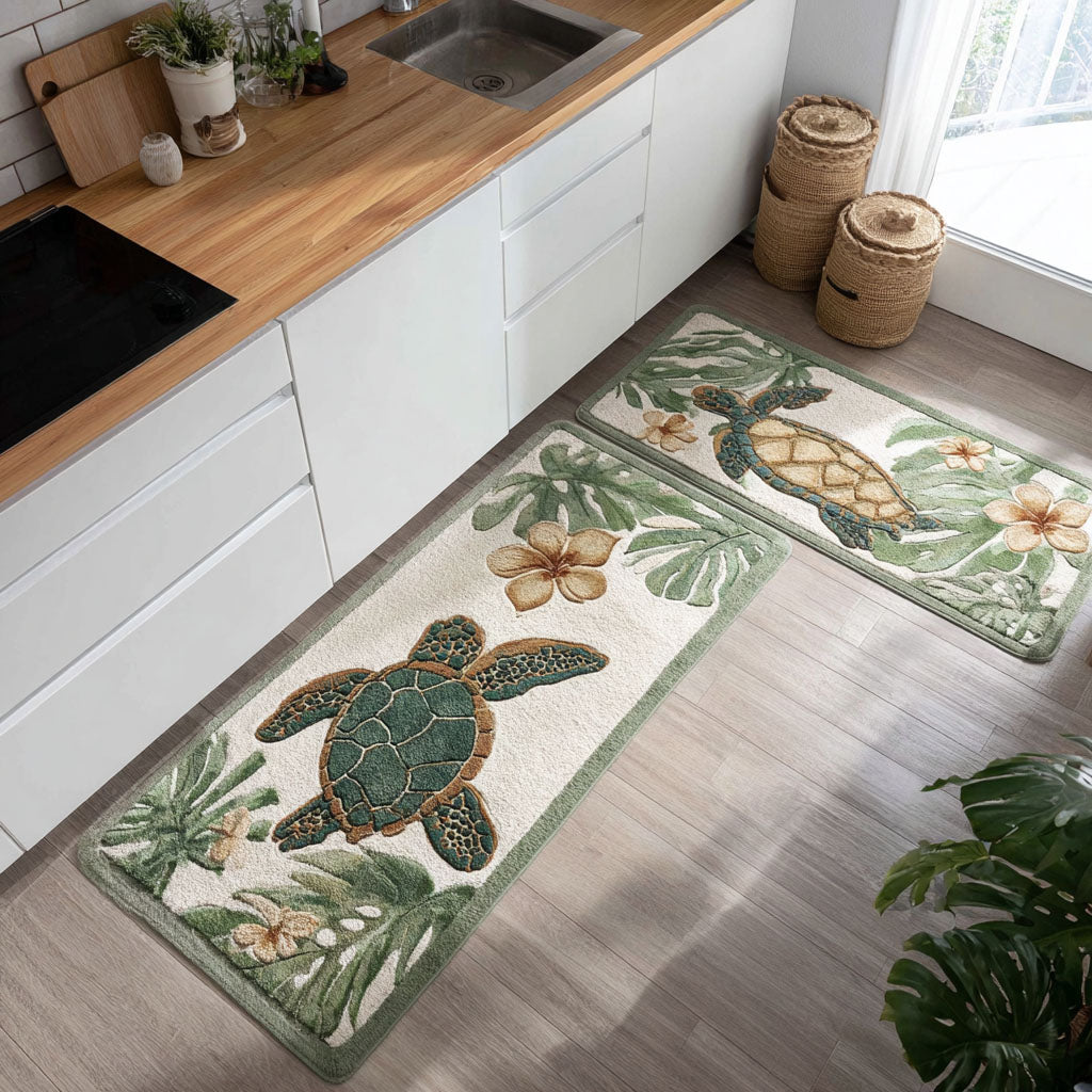 Silke - Elegant Shells Kitchen Mat