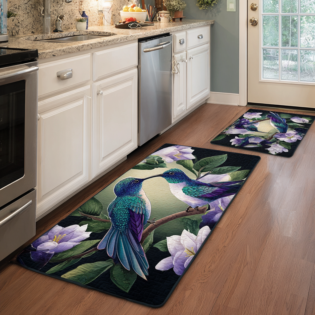 Jolien Hummingbird & Floral Kitchen Mat