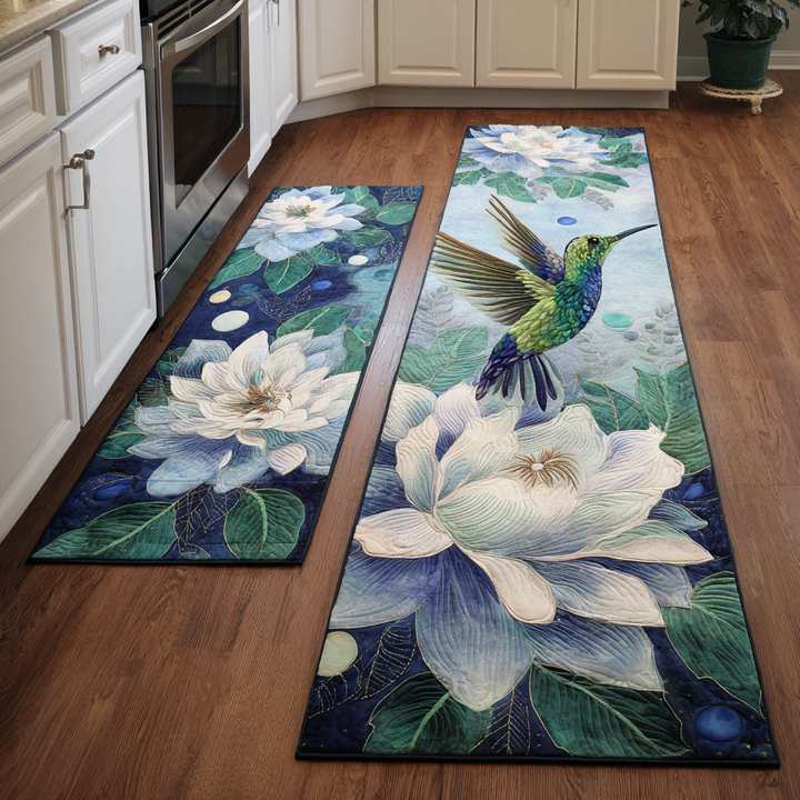 Rianne - Elegant Hummingbird Kitchen Mat