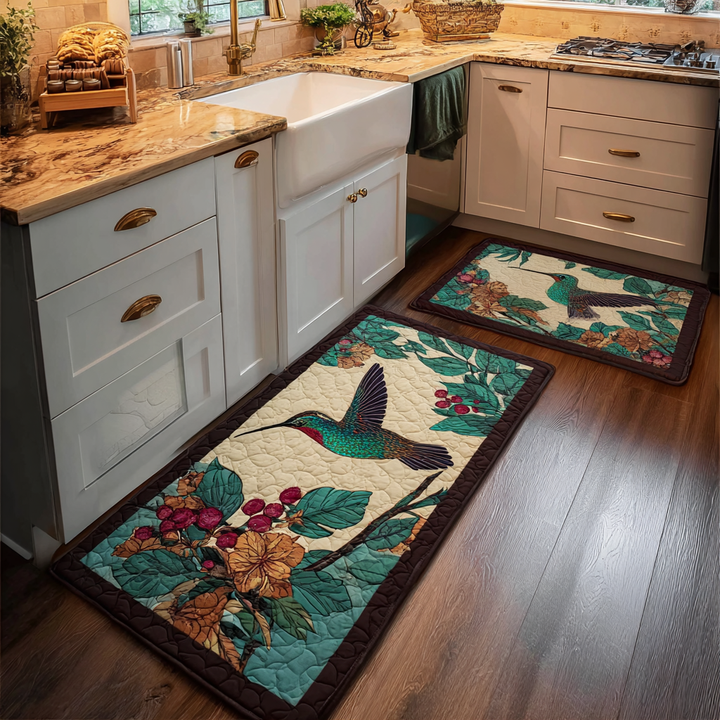 Jara - Elegant Hummingbird Kitchen Mat