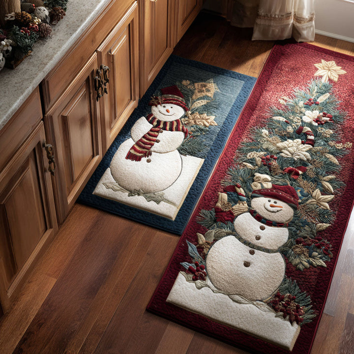 Fien - Festive Frost Christmas Kitchen Mat