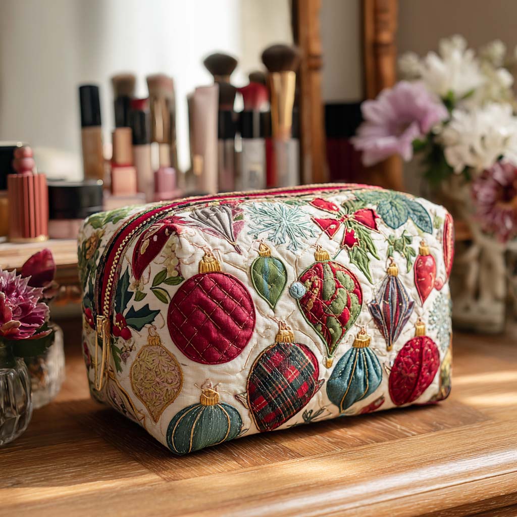 Chantal - Quilted Toiletry Bag with Playful Accents