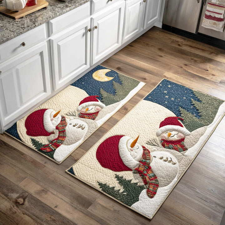 Greetje - Cheerful Winter Snow Kitchen Mat