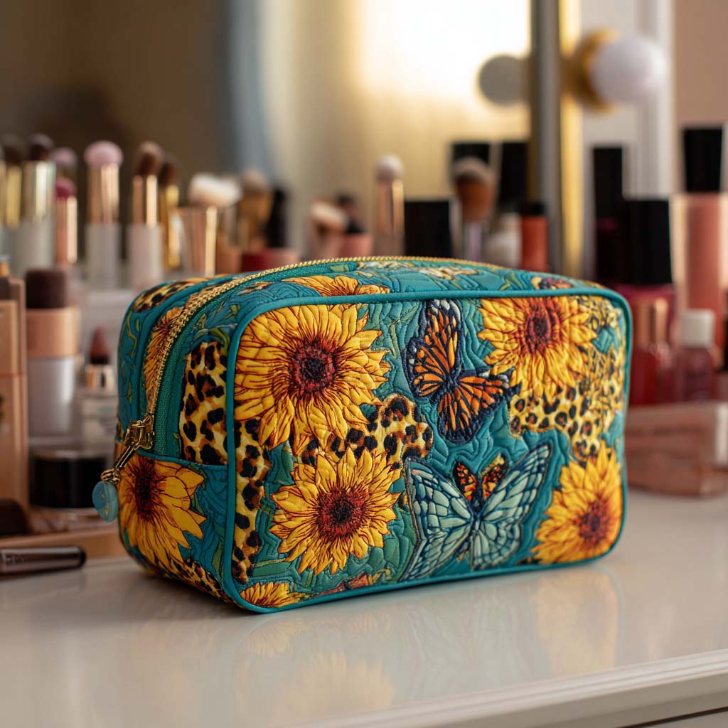 Sacha - Cheerful Petals Quilted Toiletry Bag