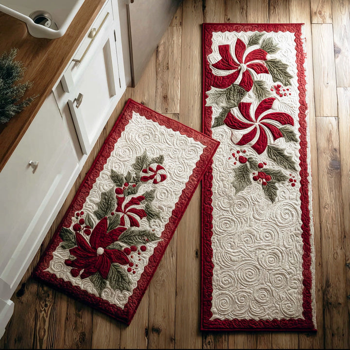Reinou - Winter Wonderland Kitchen Mat with Snowy Accents