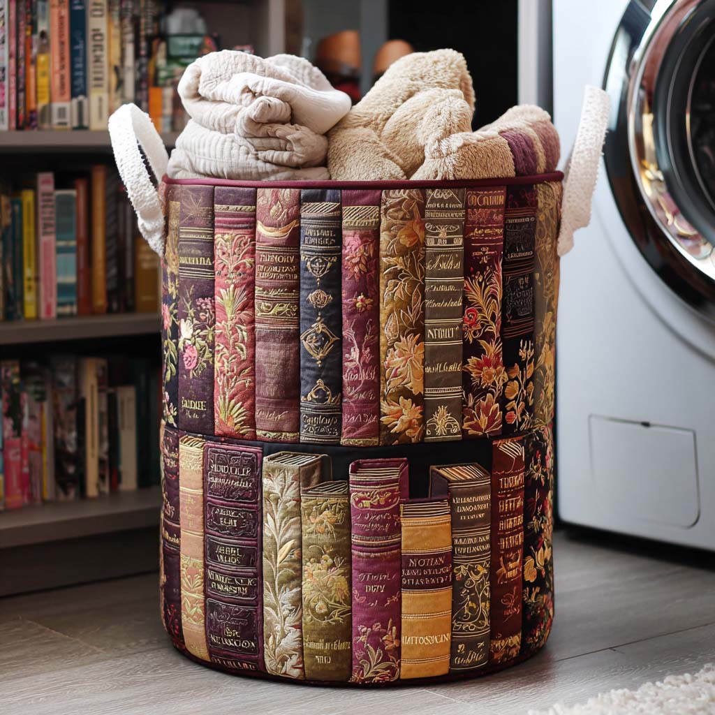 Literary Spirit Padded Laundry Basket