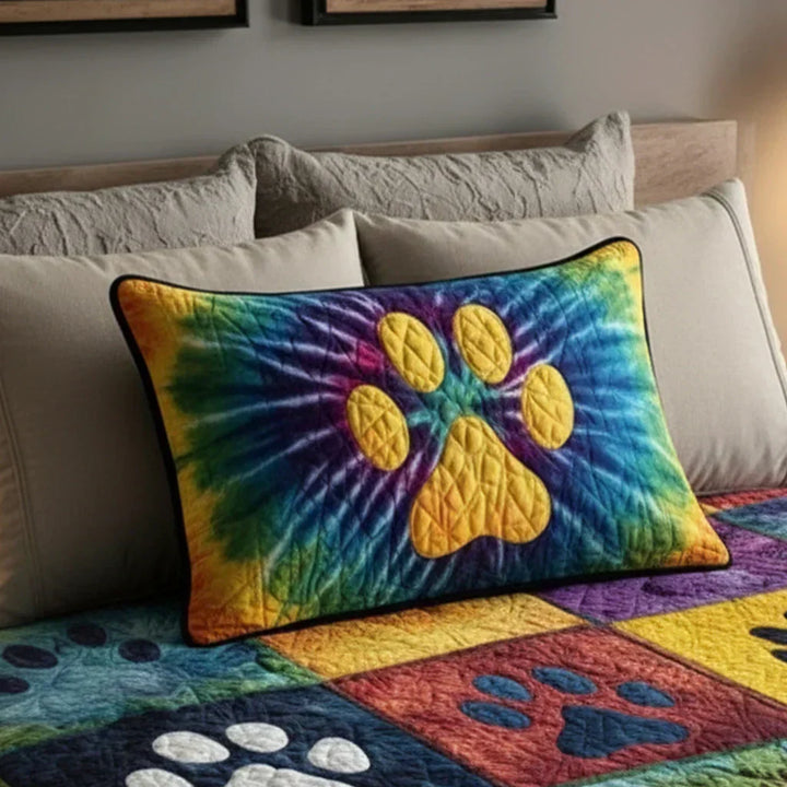 Cushion Cover with Upholstered Loving Paws Design