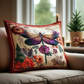 Padded Pillow Cover - Magical Dragonfly