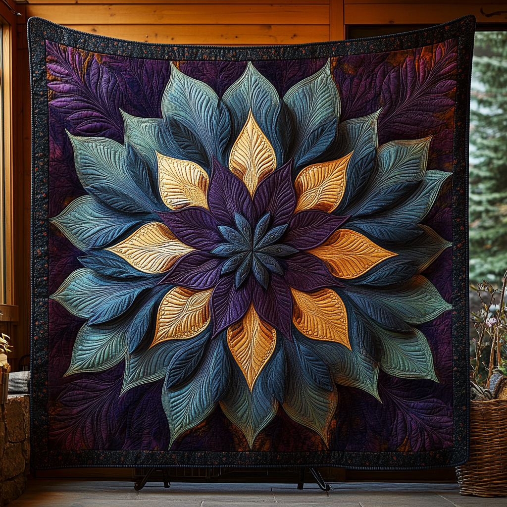 Sandra - Majestic Sunflower Quilted Blanket