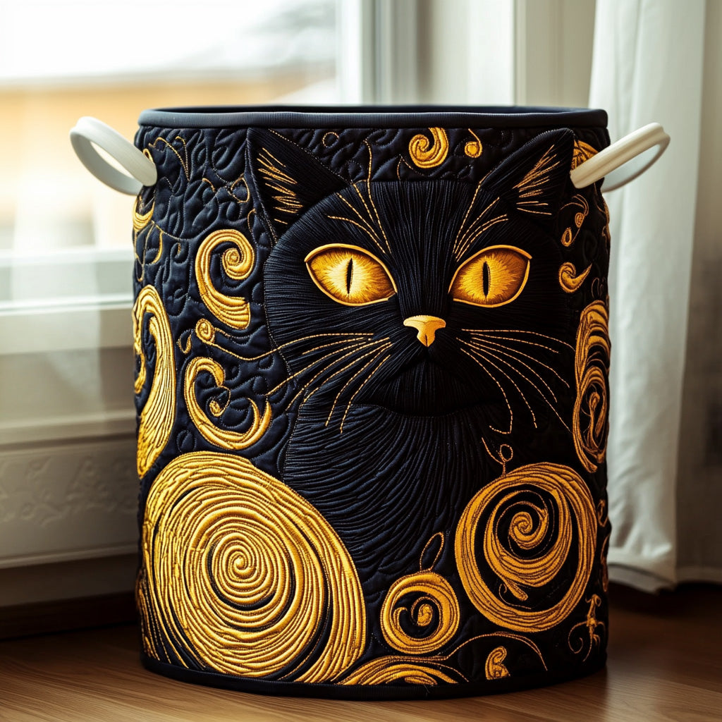 Midnight Mustaches Laundry Basket - Stylishly Dressed