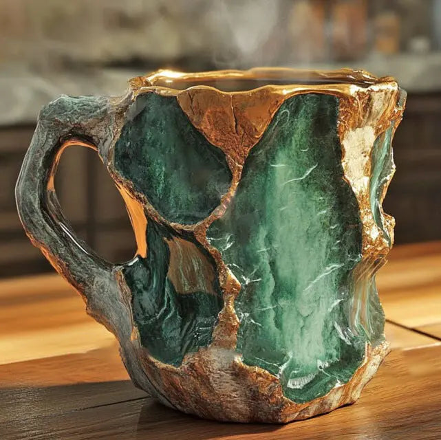 Mineral Crystal-Infused Coffee Cups