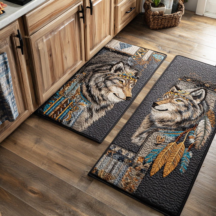 Femke - Wolf and Moon Kitchen Mat