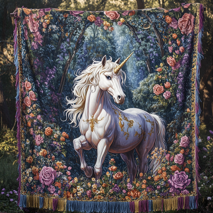 Zoë - Moonlight Quilted Unicorn Blanket