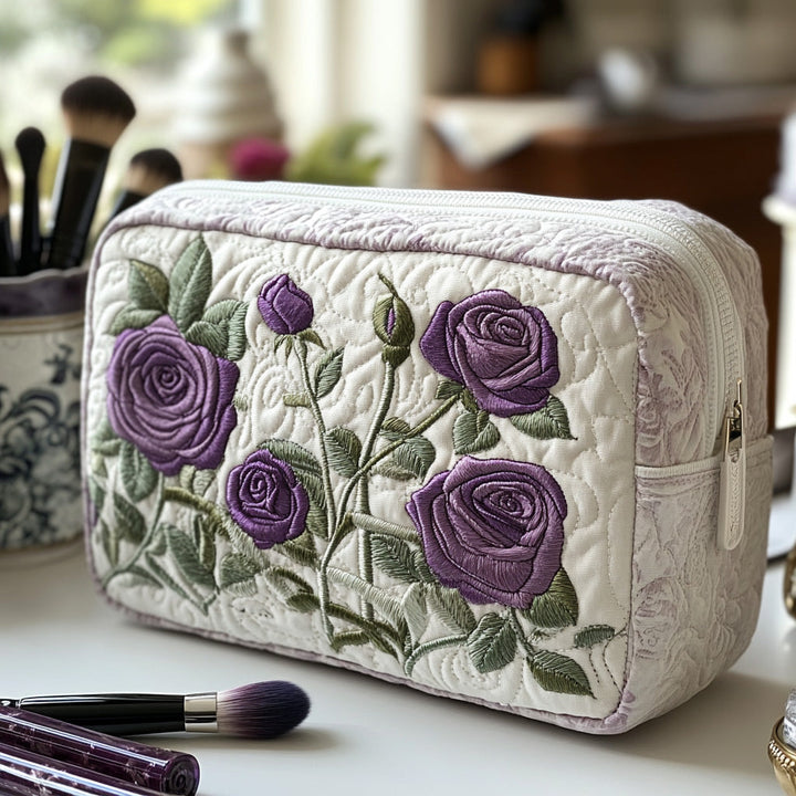 Anna - Floral Moonlight Quilted Toiletry Bag