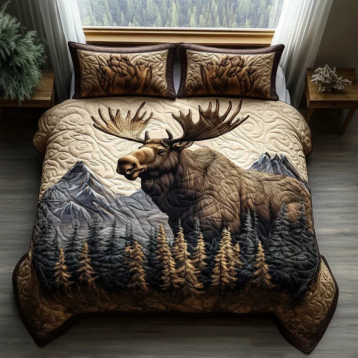 Forest Animals 3-Piece Stitched Duvet Cover Set
