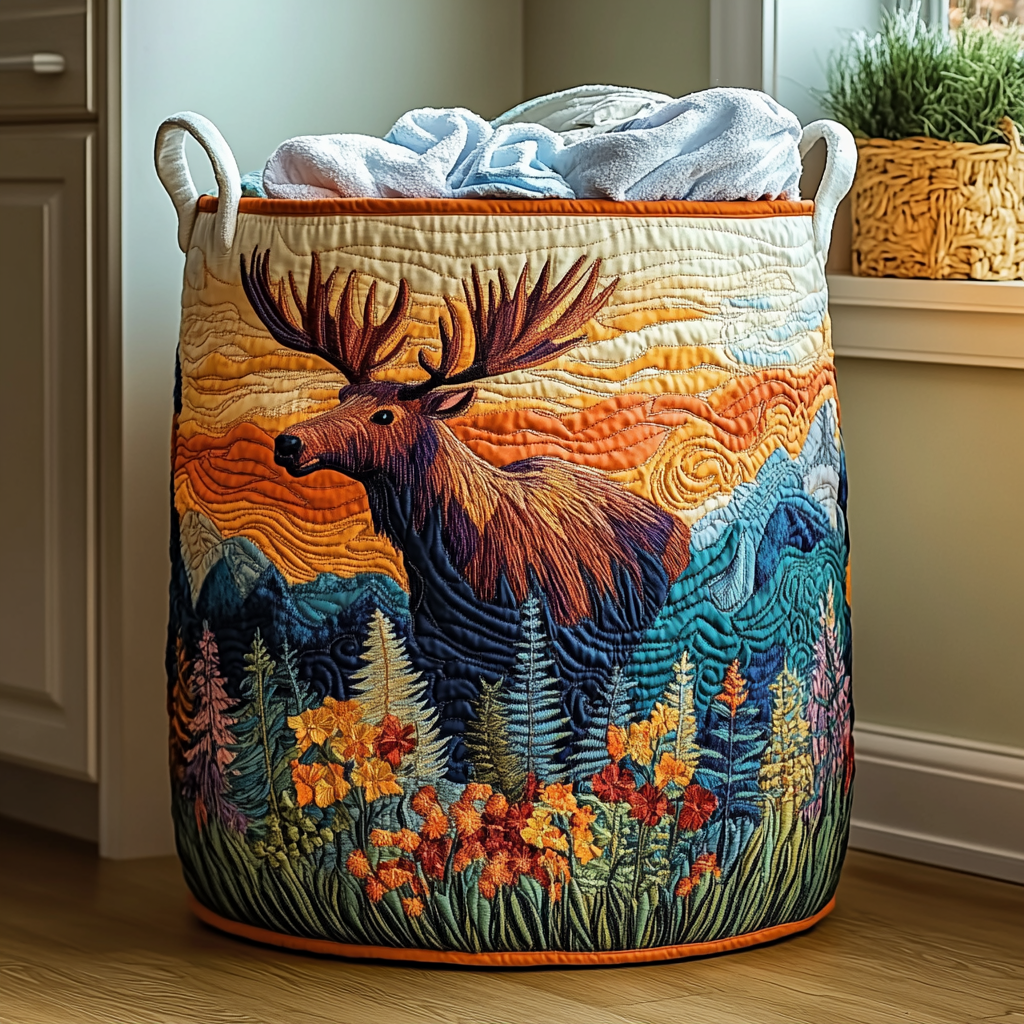 Forest Upholstered Laundry Hamper