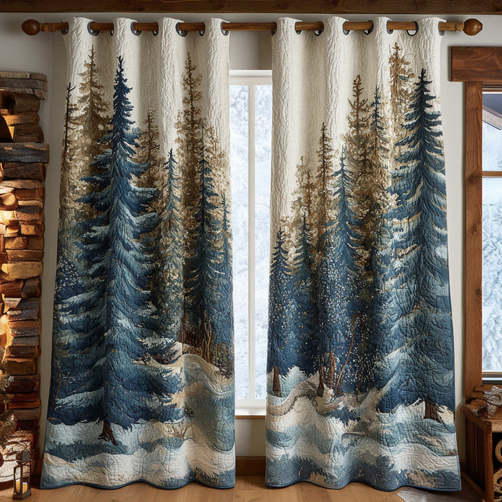 Trijntje - Forest Landscape Quilted Curtains